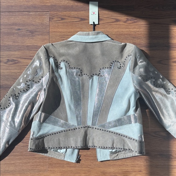 Idyllwind Tan and Bronze Studded Leather Jacket - Picture 3 of 6